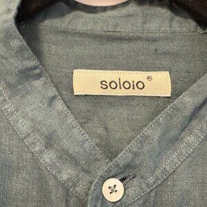 Soloio 100% Linen Short Sleeve Button Down